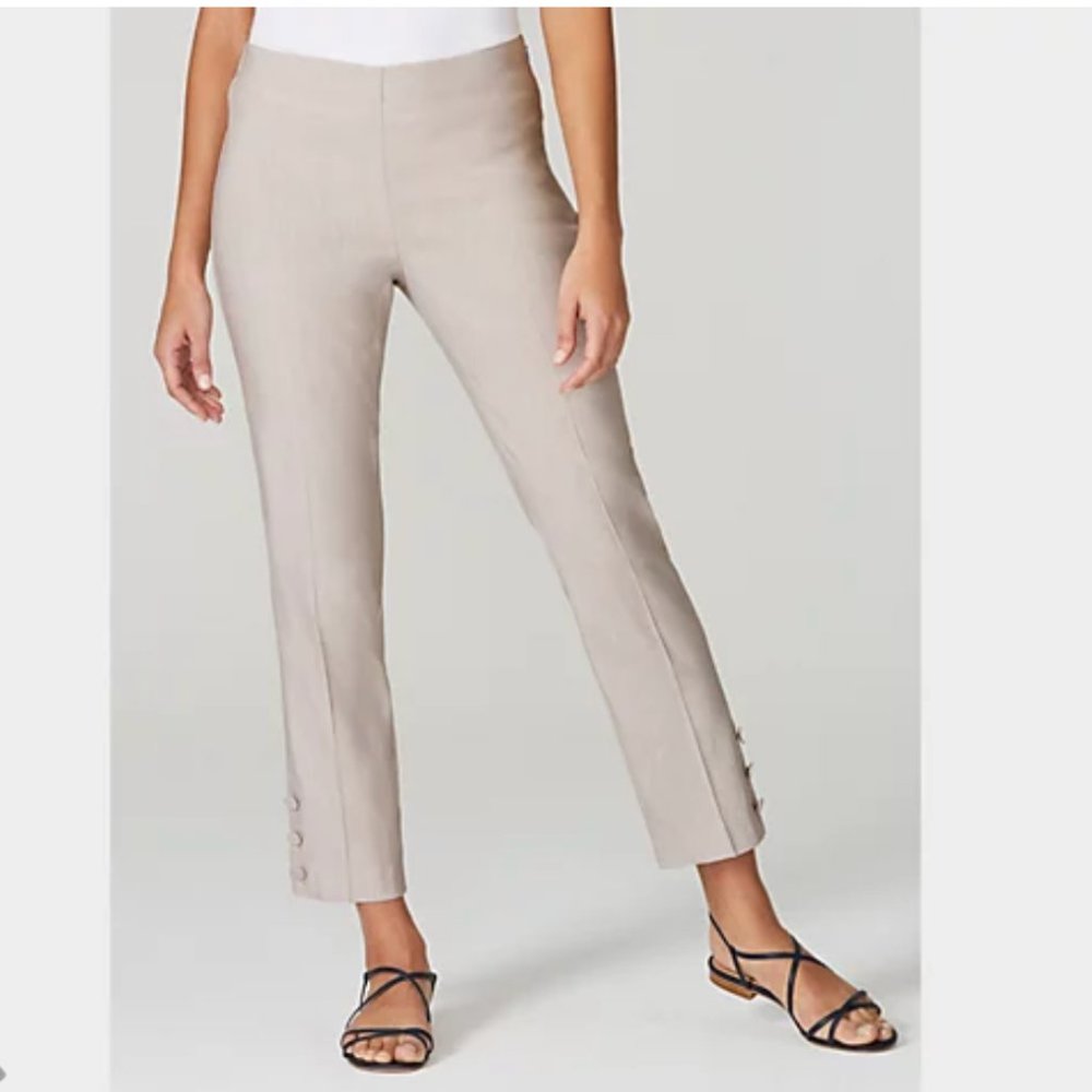 J. Jill Linen Stretch Tan Pants